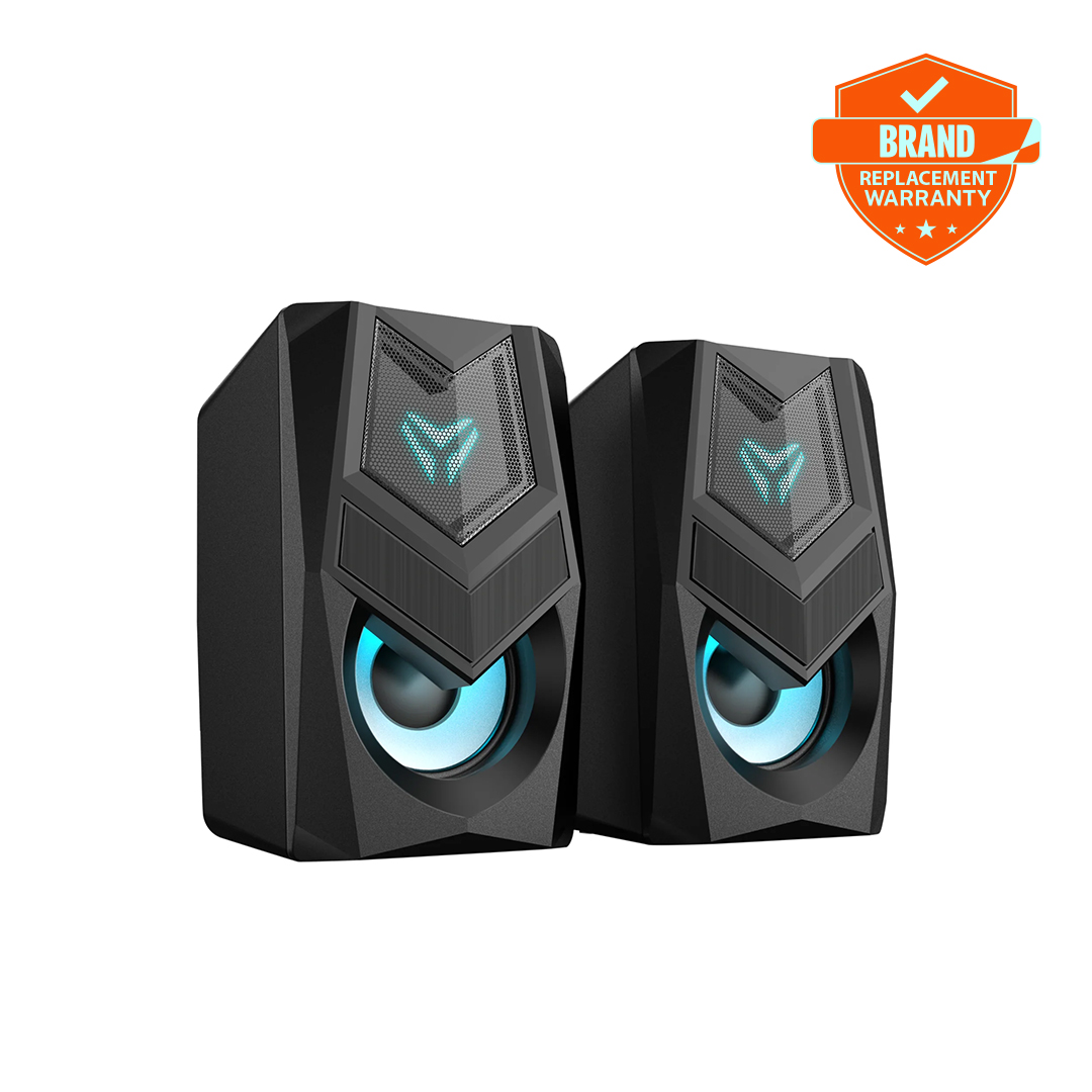 Micropack GS-02 Wired Rainbow 3.5mm and USB Gaming RGB Speakers. 