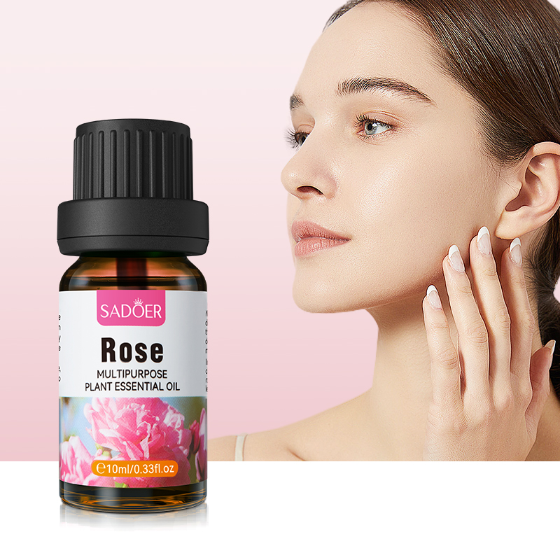 SADOER Rose Multipurpose Plant Essential Oil Moisturizing Skin Rejuvenation Lock Water-10ml. 