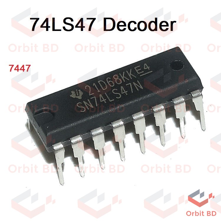 2Pcs- 7447 SN74HC47N 74HC47 74LS47 Decoder IC Dual In Package DIP 16 Pin IC Electrical Circuitry & Parts. 