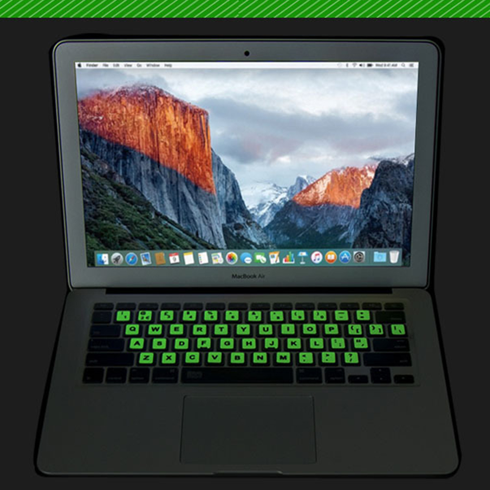 【Lejia】Luminous Waterproof Russian English Italian German Spanish Language Keyboard Stickers Protective with Button Letters Alphabet for Computer. 