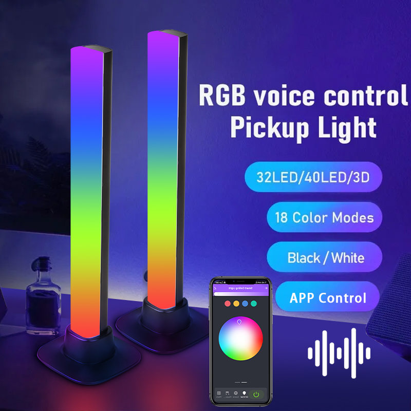 RGB Smart LED Light Bar App Control Pickup Lamp Music Rhythm Atmosphere Lighting for Computer Gaming Desktop Decor Colorful Lamp. 