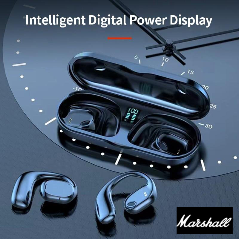 Original Product+FREE Shipping+COD marshall JS270 original Open Wearable Stereo wireless Bluetooth earphones with mic Digital display. 