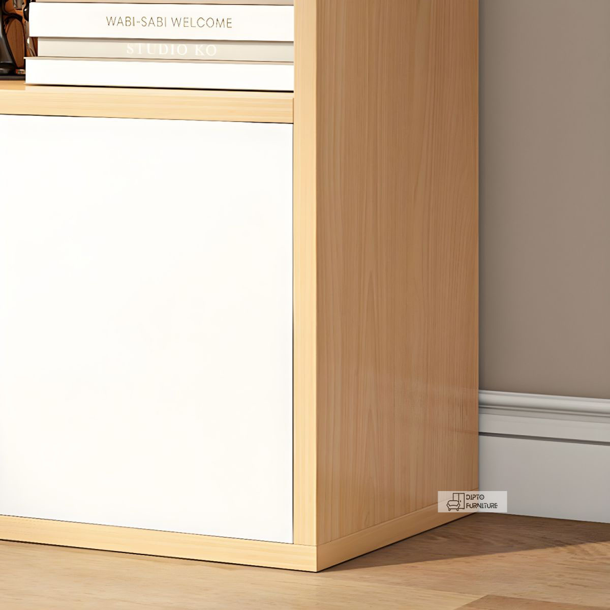 Modern Library Book Shelf Standing Display Shelve Rack Engineered Wood Bookcase Bookshelf Showpiece Rack with Storage Cabinet. 