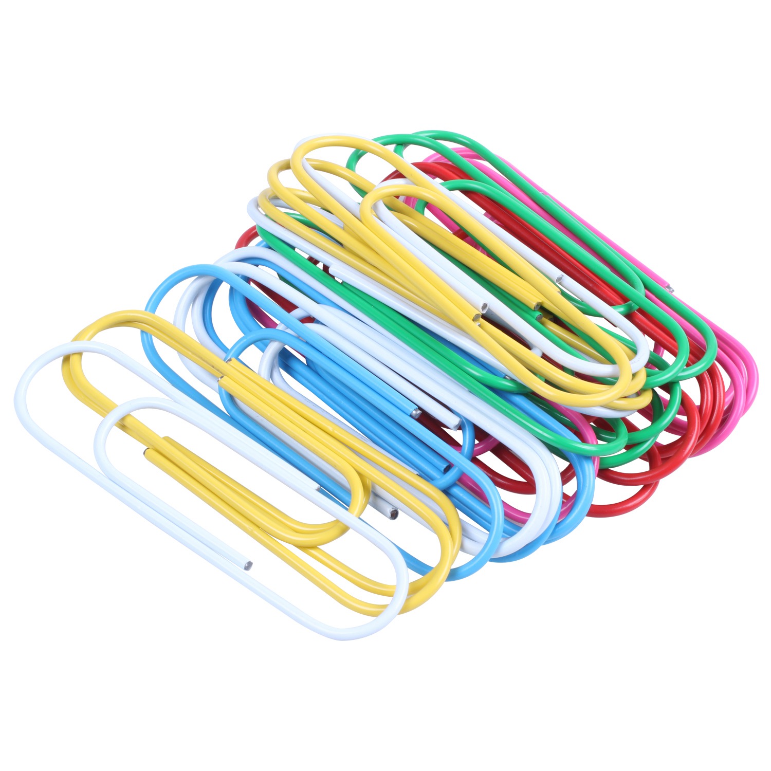 Vinyl Coated, 30 Pack Inch Assorted Color Paper Clip Holder (10