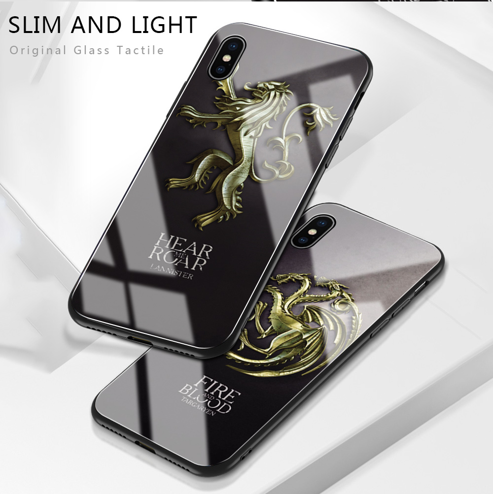 UCUC for Infinix Hot 12 Play Back Cover Game of Thrones Luxury Personalized Patterns Tempered Glass Phone Case. 