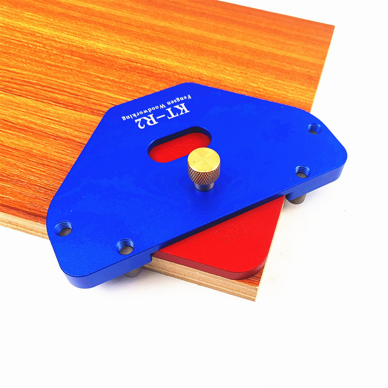Wood Panel Radius Quick-Jig Woodworking Bevel R Round Arc Positioning Template Round Corner for Trimming Machine Engraving. 