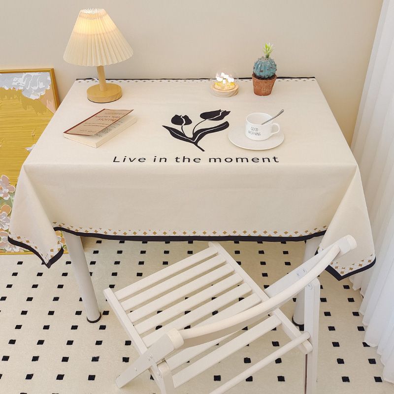Cream style tablecloth, student dormitory study desk cloth, high-grade photo decoration cloth, French coffee table cloth, ins Japanese