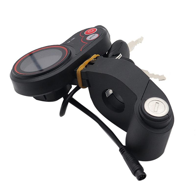 1 PCS TF-100 LCD Display Throttle Meter Dashboard 6PIN Switch with Electric Door Lock Key Parts Accessories for Electric Scooter