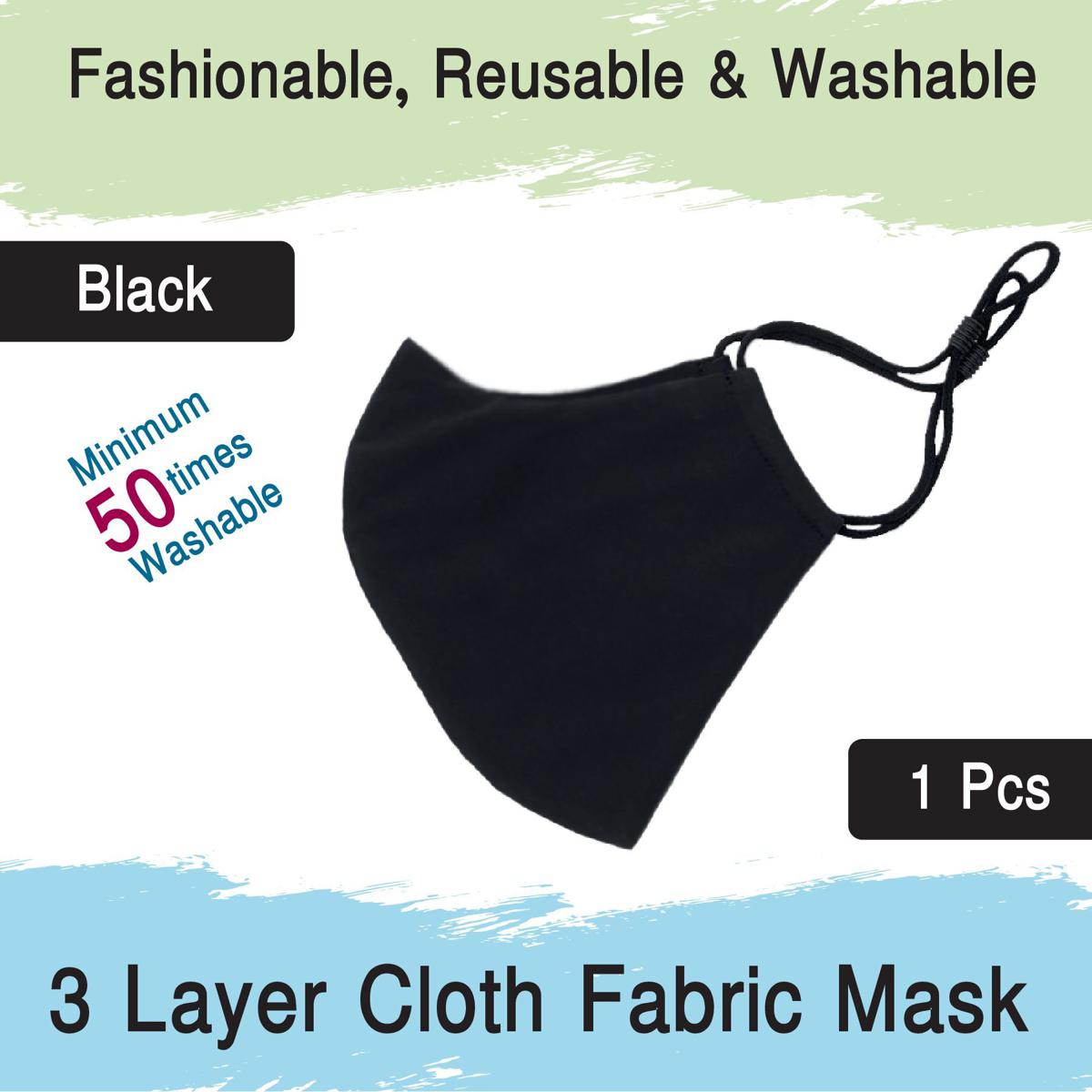 3 Layer Fashionable Washable Reusable Cloth Fabric Face Mask