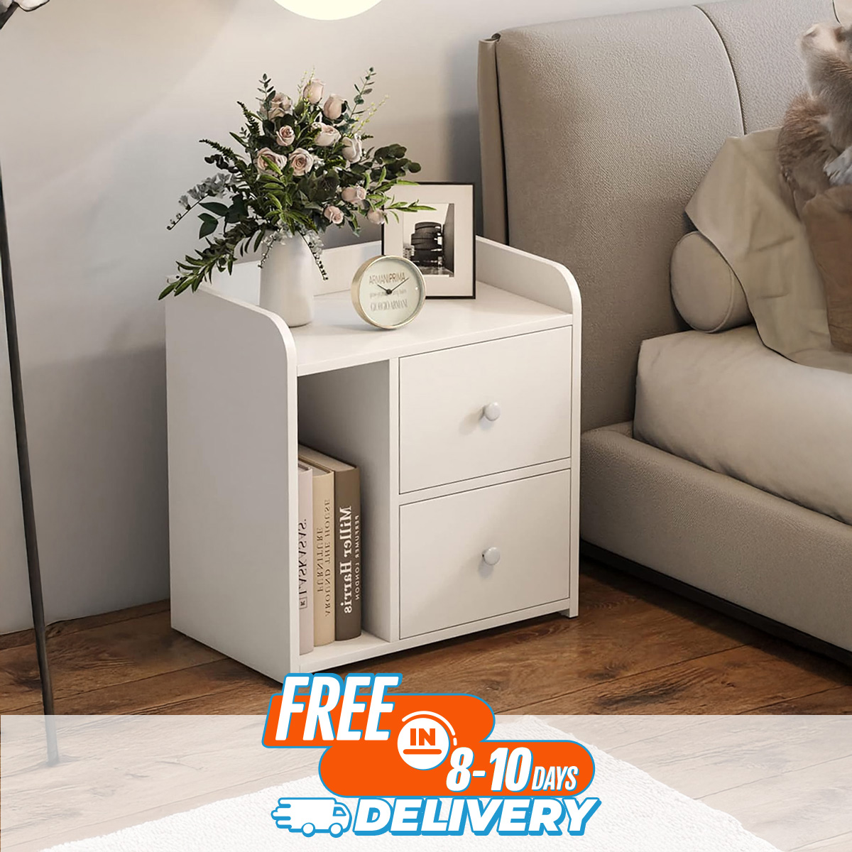 Andormahal Unique Bedside table Made of Melamine Laminated Board