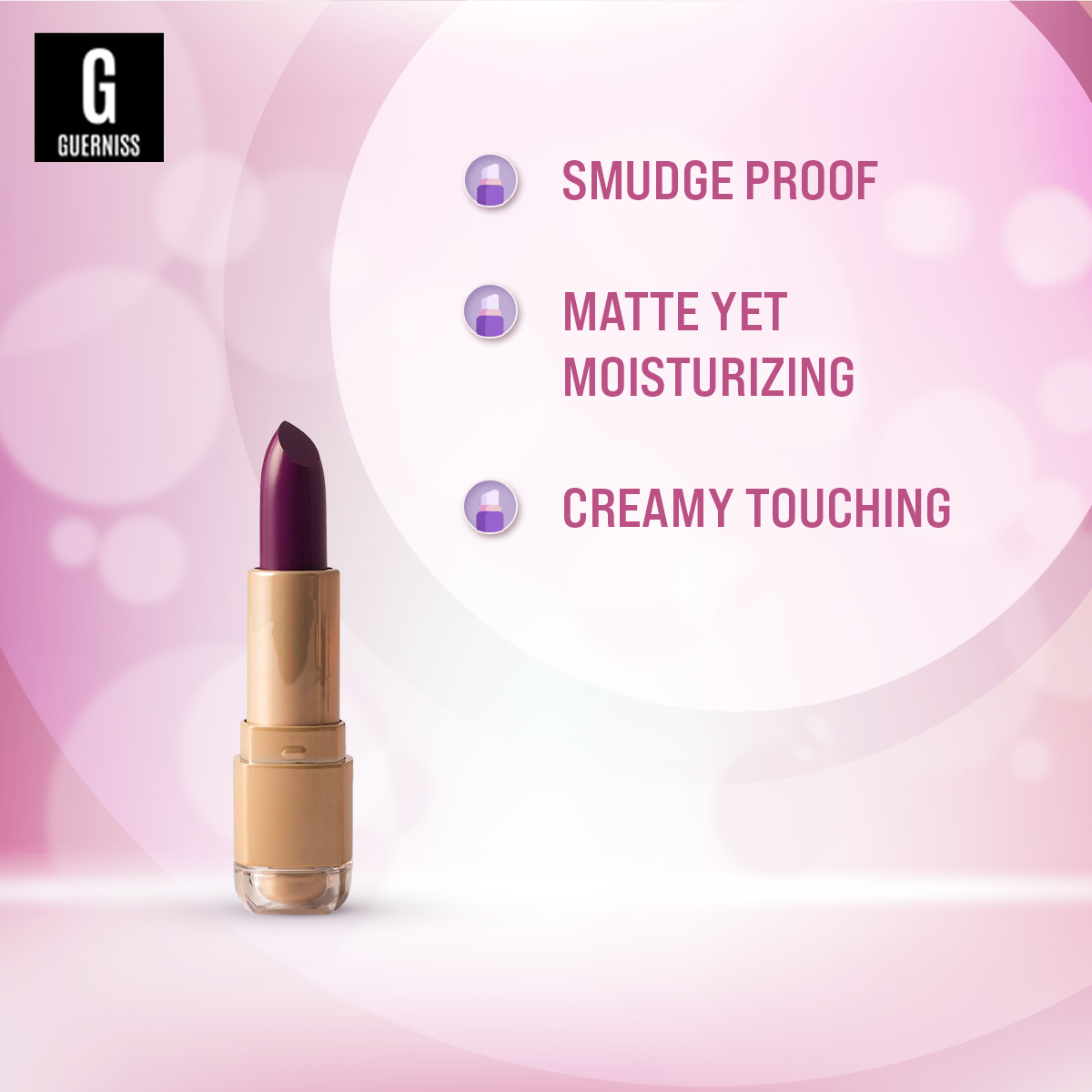 Guerniss Velvet Matte Lipstick GS020. 