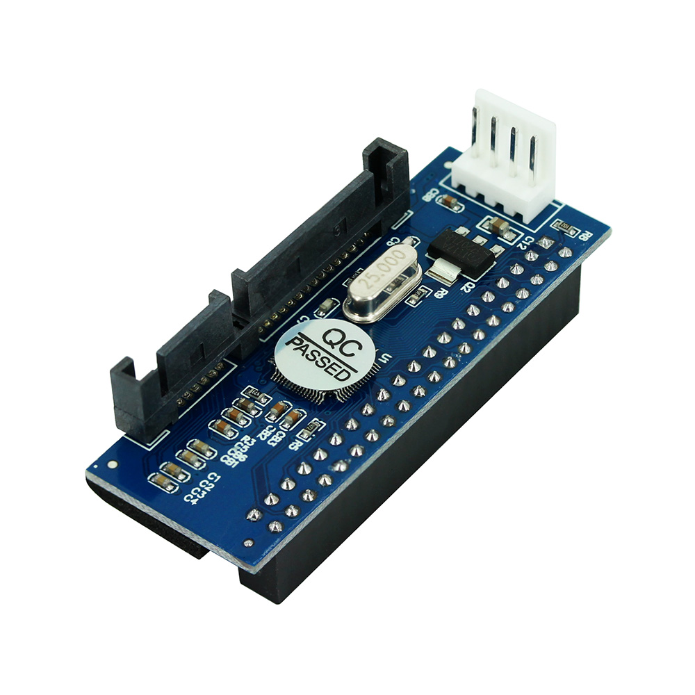 OULLX SATA IDE Adapter 40 Pin IDE to SATA Connector 3.5 HDD IDE/PATA Hard Disk Adapter Converter With 7Pin-SATA Data Cable. 