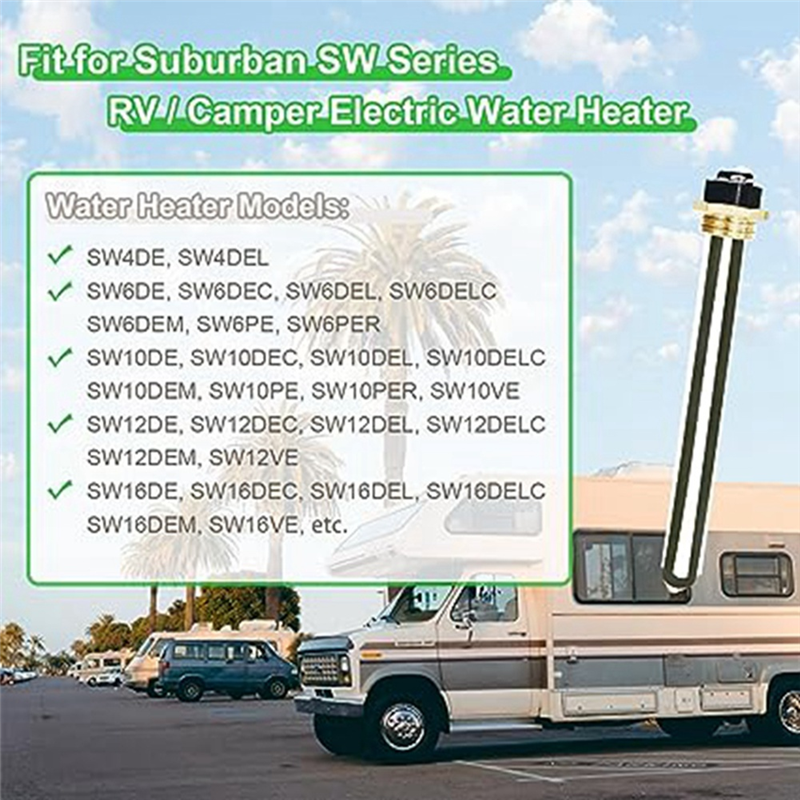 For Suburban RV SW Series 520900 Water Heater Elements Heating Tube. 
