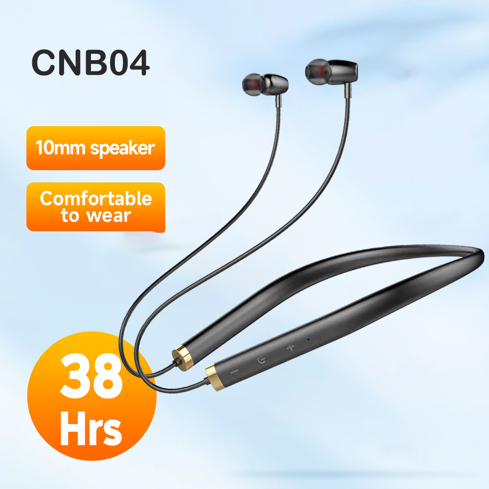 New CNB-04 Sports Bluetooth Neckband Waterproof ENC Noise Cancelling Stereo Touch Control Headphones