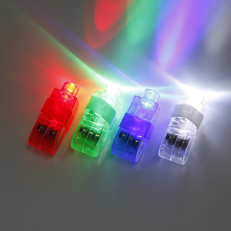 10 Pcs Finger Light Up Ring Laser Led Rave Dance Party Glow Beams Hot