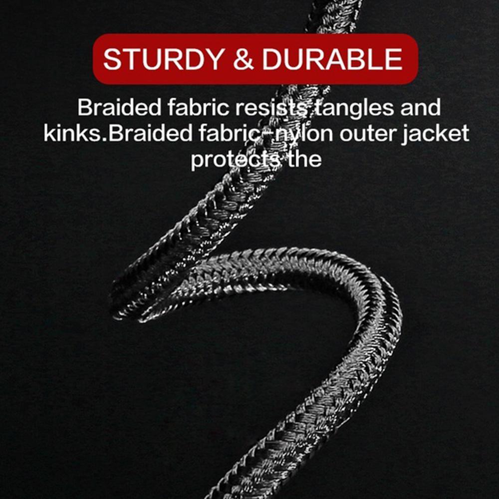 Smart USB Charging Cable, 1M/3.2FT Micro Nylon Braided Syn Auto Disconnect Charger Cord With LED Lighting Indicator For Mobile Phone. 