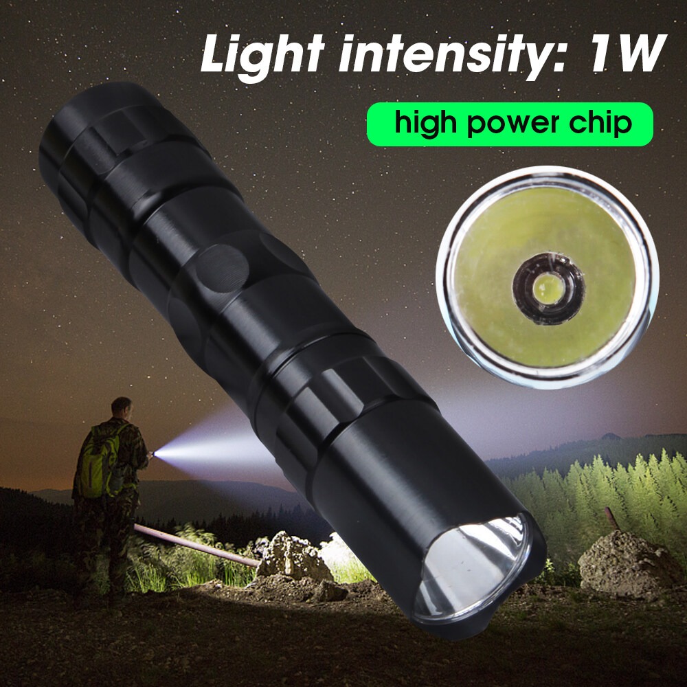 Portable LED Flashlight USB Rechargeable Small Pocket Light Fixed Focus Camping Searching Lantern