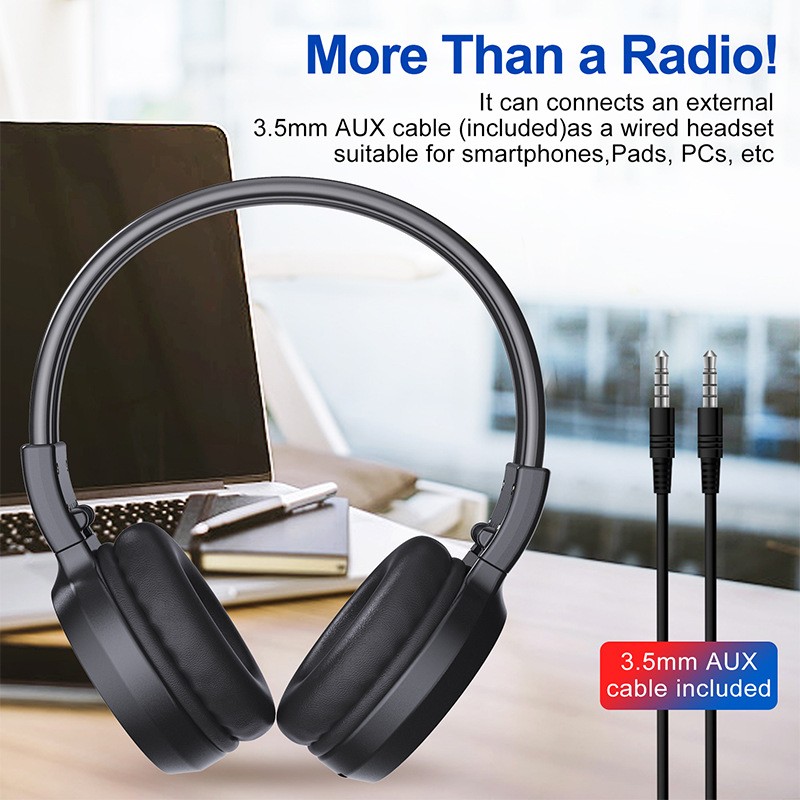 【FUPANG】portable FM radio receiver 3.5mm wired headset radio earphone receiver