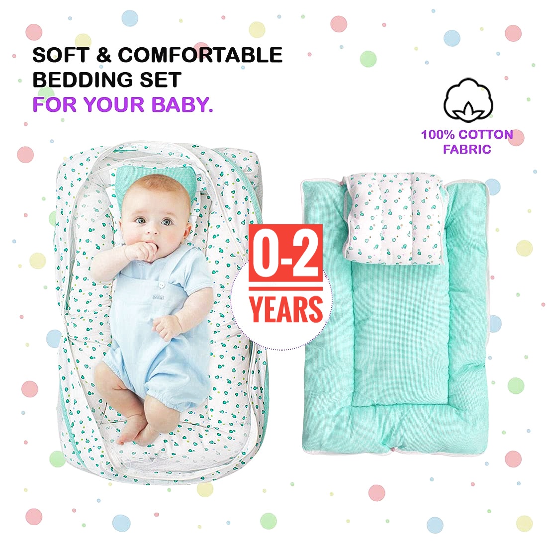 Baby Bedding Combo Set – Safe Cozy Sleep for Your Little One