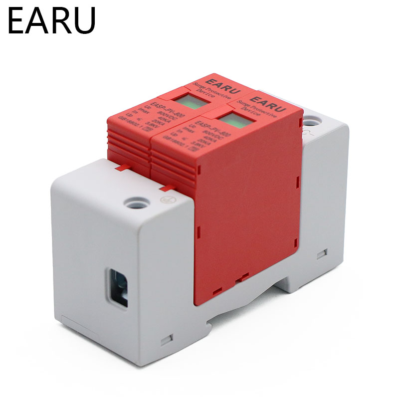 SPD DC 500V 800V 1000V 2P 20~40KA Lightning Surge Protection Protector Device Arrester Low Voltage House 2 Poles PV Photovoltaic. 