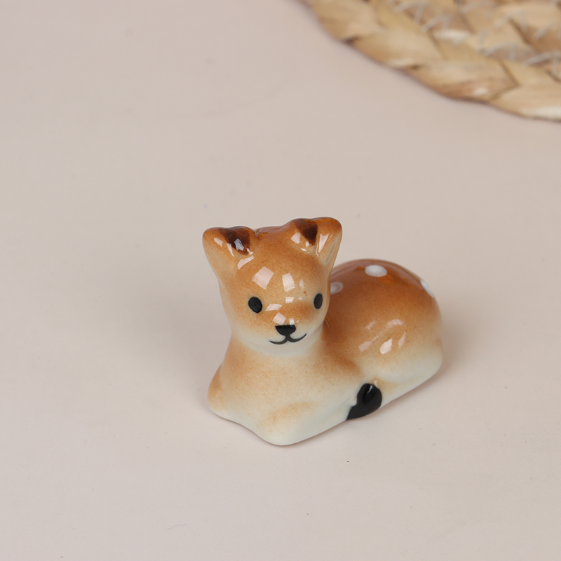 Cute Sika deer Ceramic Chopsticks for Daily Use Chopstick Rack Chopstick Holder Dounp. 