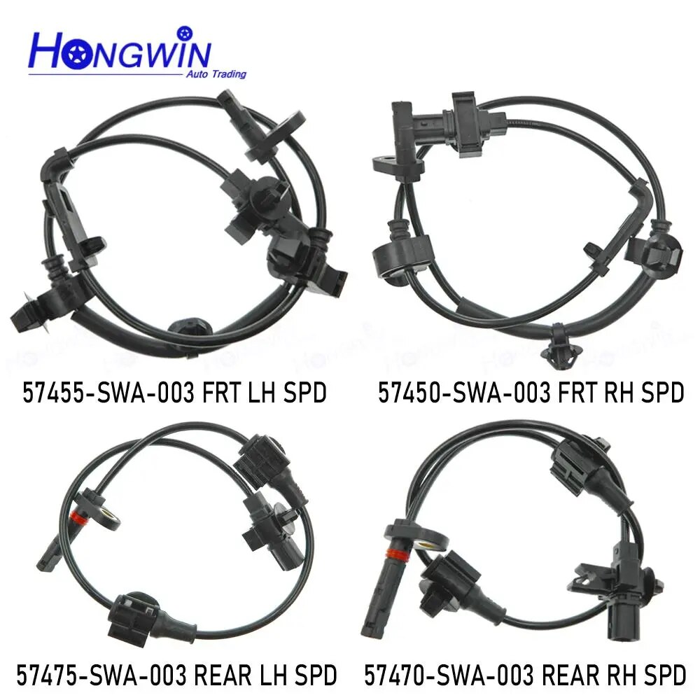 REAR LH-ABS Wheel Speed Sensor Front-Rear Left/R For Honda CRV CR-V 2007-2011 57455-SWA-003 57450-SWA-003 57475-SWA-003 57470-SWA-003. 
