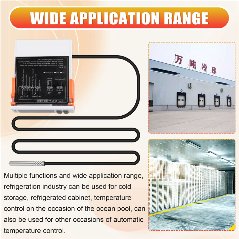 STC-8080A+ Digital Thermostat Temperature Controller Refrigerator Refrigeration Automatic Defrost Single Probe. 