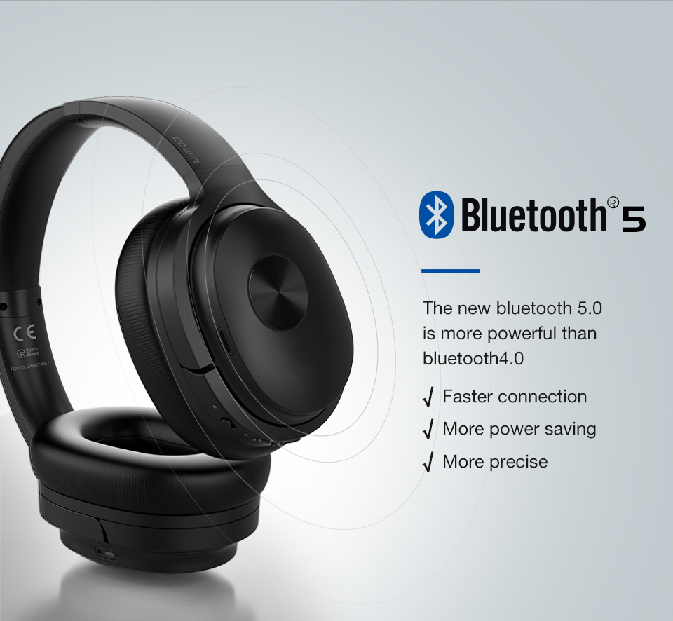 COWIN SE7[Upgraded] ANC Bluetooth headphone Active Noise Cancelling Headphones Wireless Bluetooth Headset with Microphone AAC. 