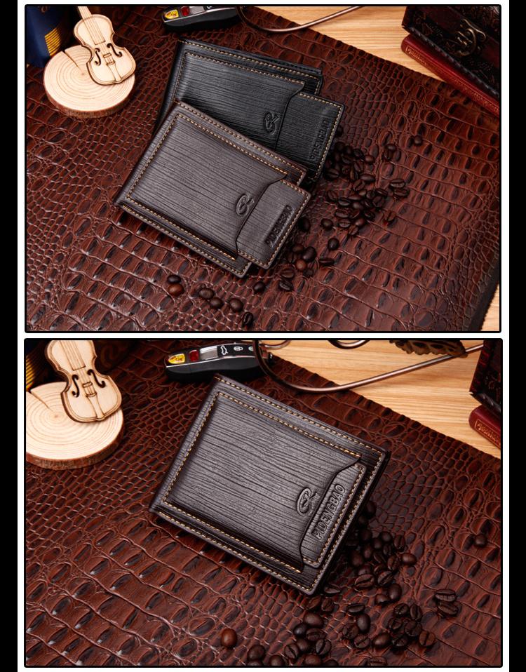 Pidengbao Men's Purse Card Wallet Vintage Value Leather Wallet Short Wallet. 