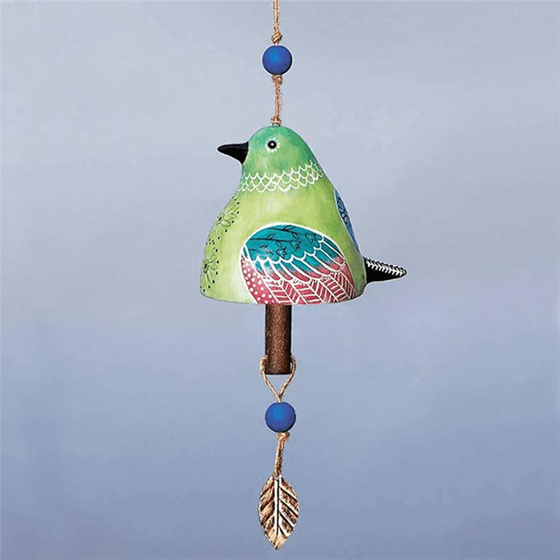 FORIDE Bird Song Bell Garden Decoration Bird Song Bell Wind Chime Music Hanging Wind Chimes Chimes Bird Song Hanging Bell,E. 