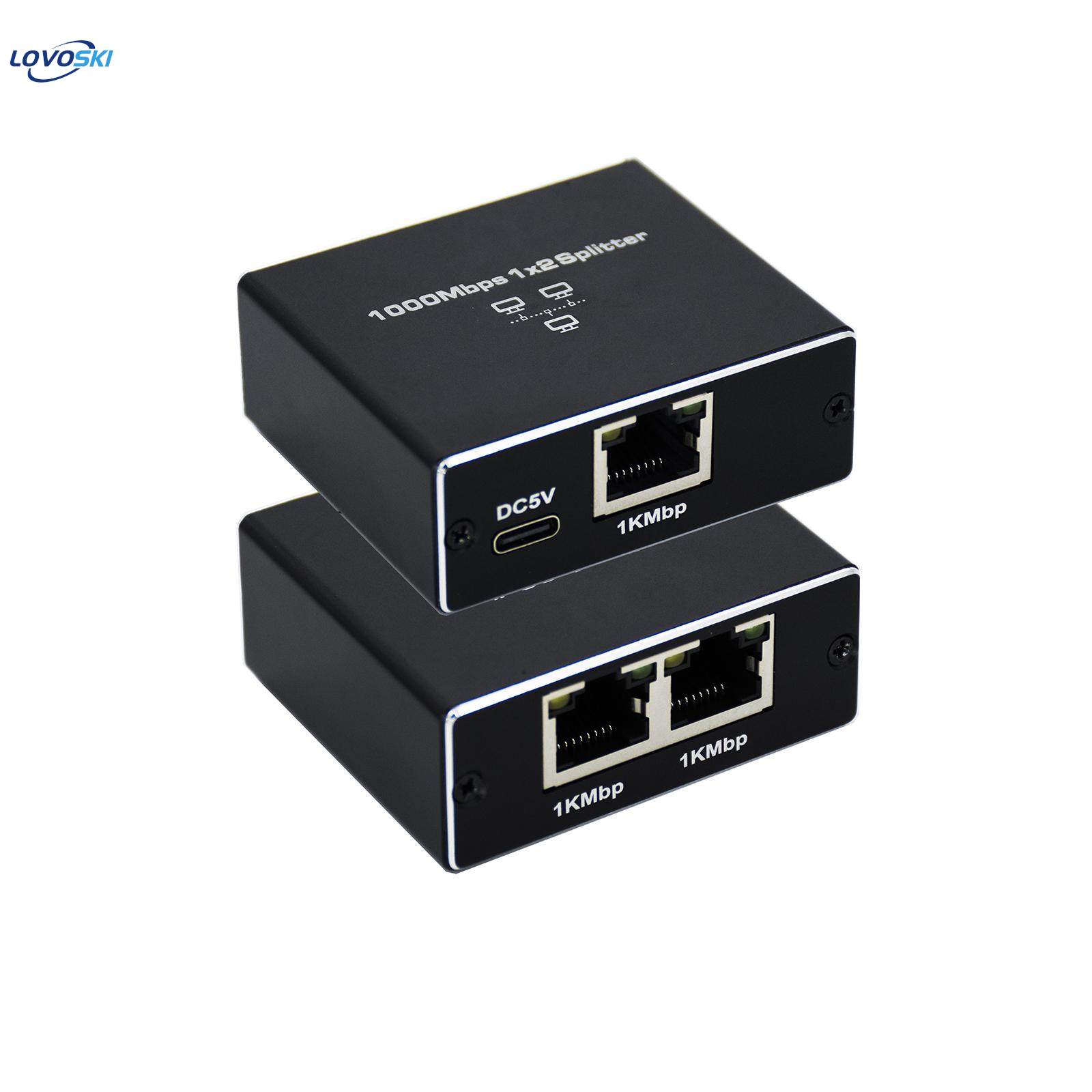 Gigabit Network Splitter Plug and Play Ethernet Splitter 1 to Speed Traffic Optimization. 