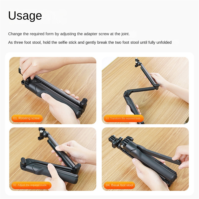 TELESIN Selfie Stick with Tripod Hand Grip Pole for GoPro Hero Insta360 Smart Phone Action Camera Replacement Accessories. 