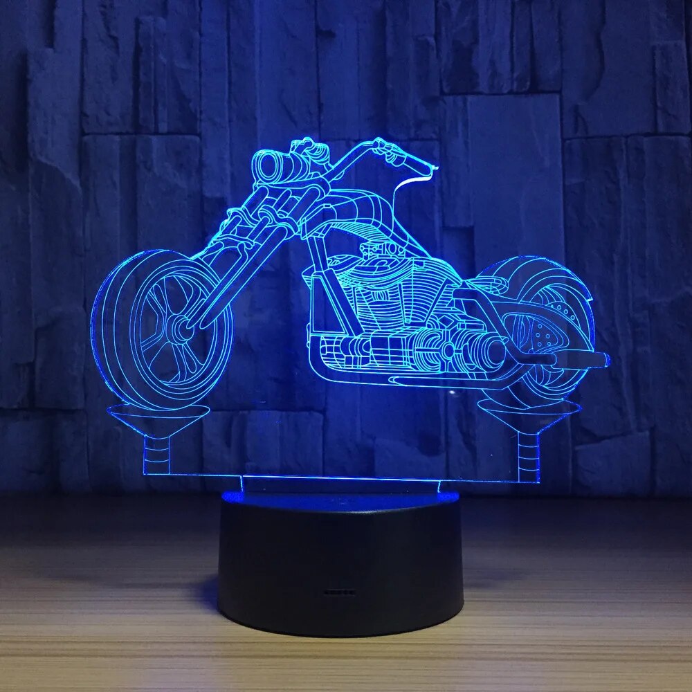 【Cathery Baby Store】3D Fast and Furious 8 LED Light Color Changeable Table Lamp plate children nightlight Lamparas