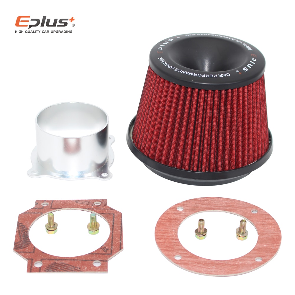 EPLUS Car Filters Air Intake System High Flow Filtre A Air Voiture Universal Connecting Base Red Green 3inch 76mm Automobiles. 
