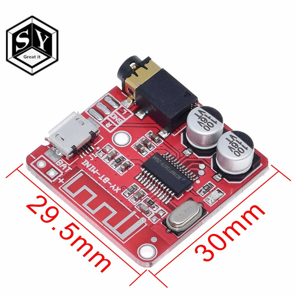 RED Color XY-BT-MINI 3.7-5V 4.1 Bluetooth Audio Receiver Mp3 Amplifiers Board For Car Speakers Audio Power Amplifiers Music Module Low Price. 