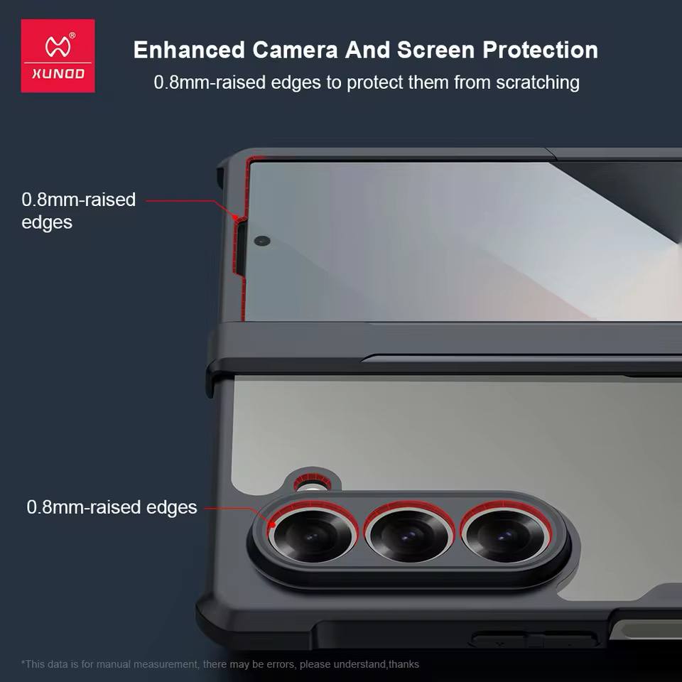 Xundd Samsung Galaxy Z Fold 6 Shockproof Transparent Case. 