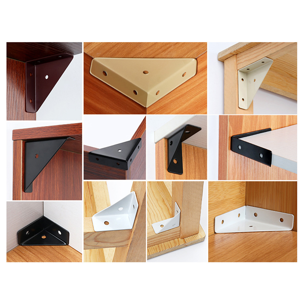 4pcs Corner Brace Fasteners Corner Support Bracket Right Angle Triangle Reinforcement Corner Bracket For Furniture Wood Joints. 