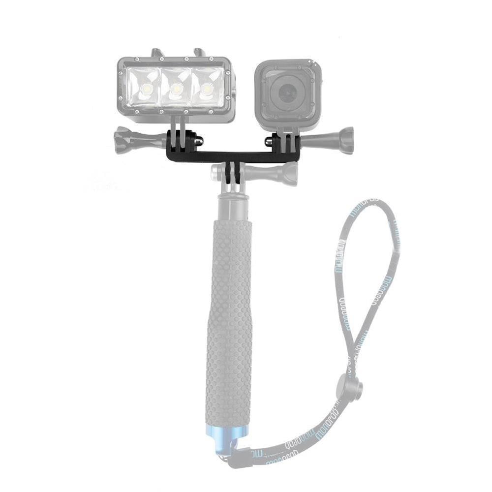 Double Bracket Bridge Dual Adapter Expansion 2 Mount Selfie Connector for GoPro Hero Sport Camera Part. 