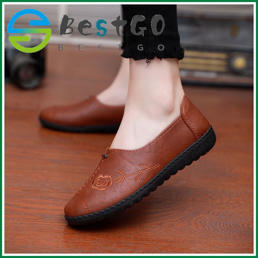 comfy flat black work shoes