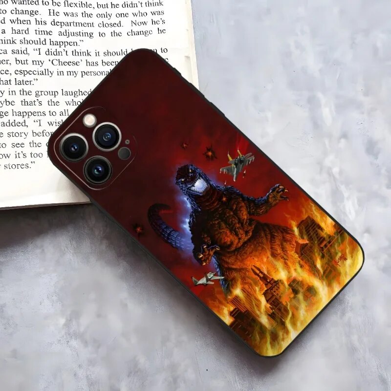 King Kong Godzilla Phone Case For Iphone 14 Pro 13 Mini 11 12 Max Xr X Xs 7 8 6 Plus Shockproof Back Cover. 
