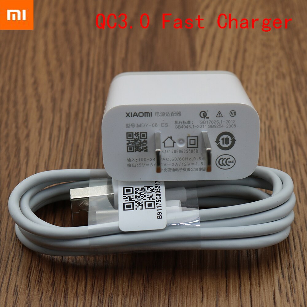 For MI 18W Quick Charge 3.0 Adapter Fast Charger with Type C Cable For All Mi Xiaomi Smart Mobile Phones. 