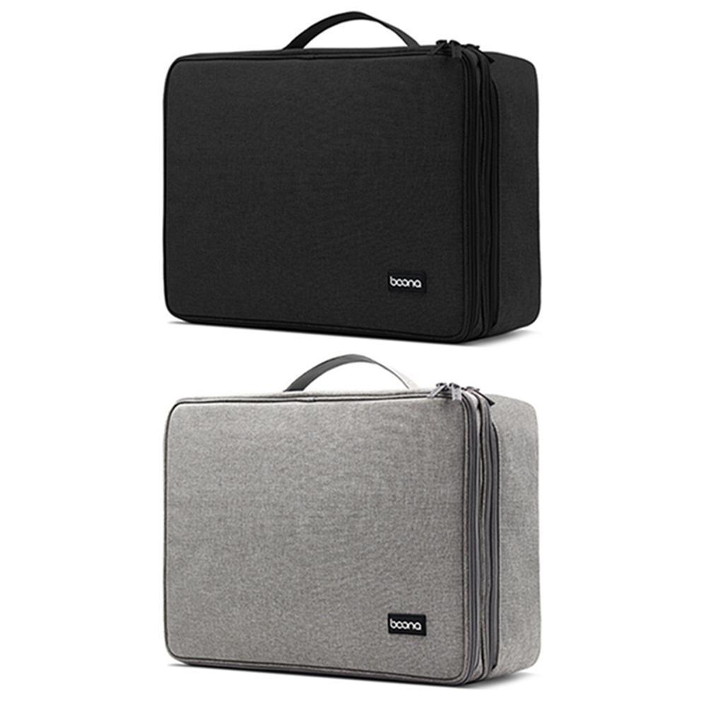 Goglor Minimalist Document Storage Bag with Handle&Two-way Zipper. 