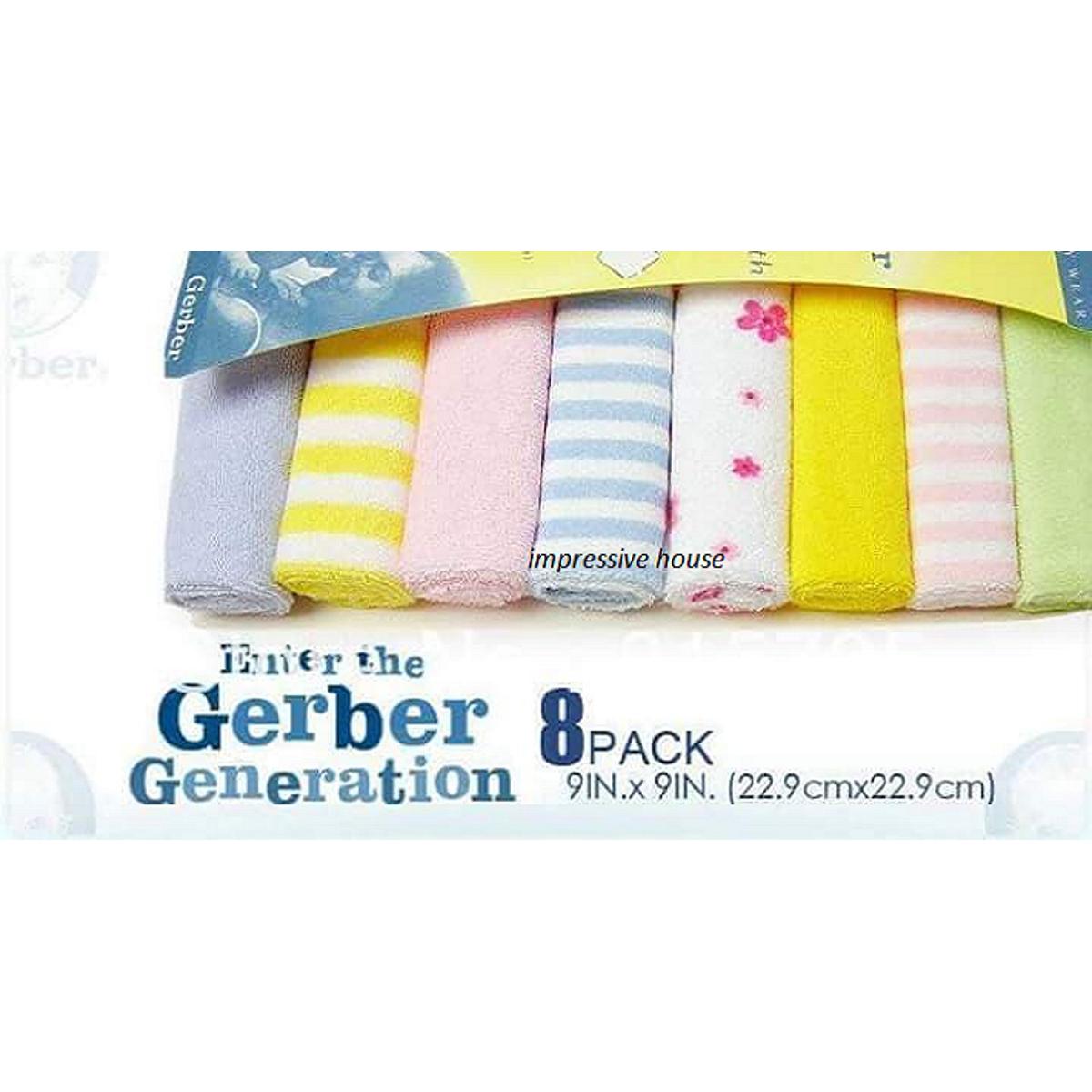 8Pcs Handkerchief Rumal Soft Cotton Newborn Baby Towels Set. 
