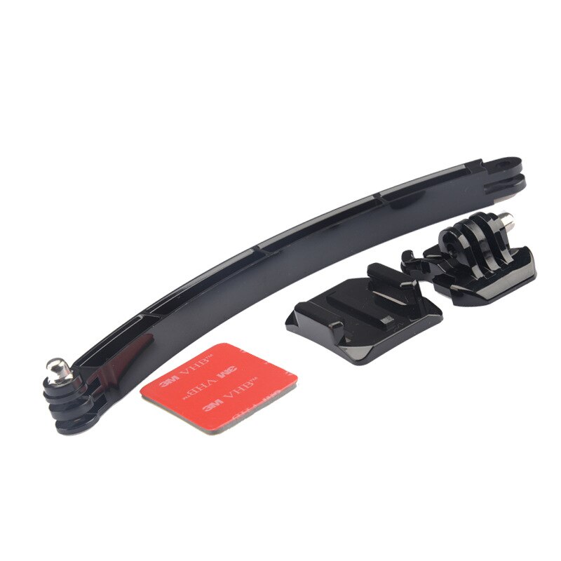 【VisioN Shop】Helmet Kit for GoPro Extendable Pole Curved Flat Adhesive Mount Buckles for Go Pro Hero 7 5 4 SJCAM Xiaoyi Yi Cam. 