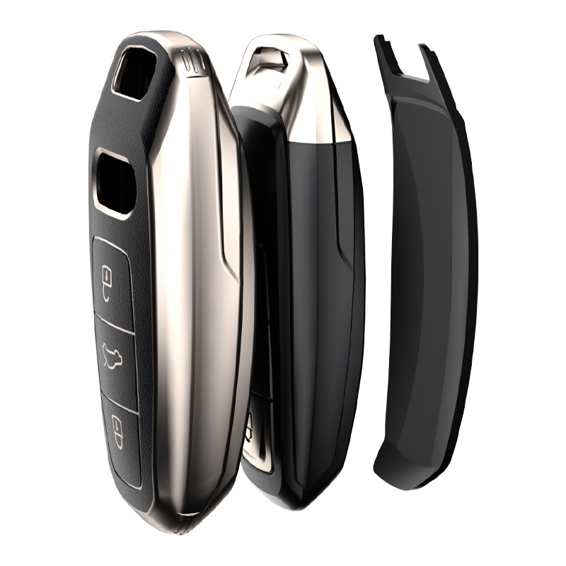 Compatible with 2021 Audi car key cover A6L19/20 new key case A8 full leather key fob. 