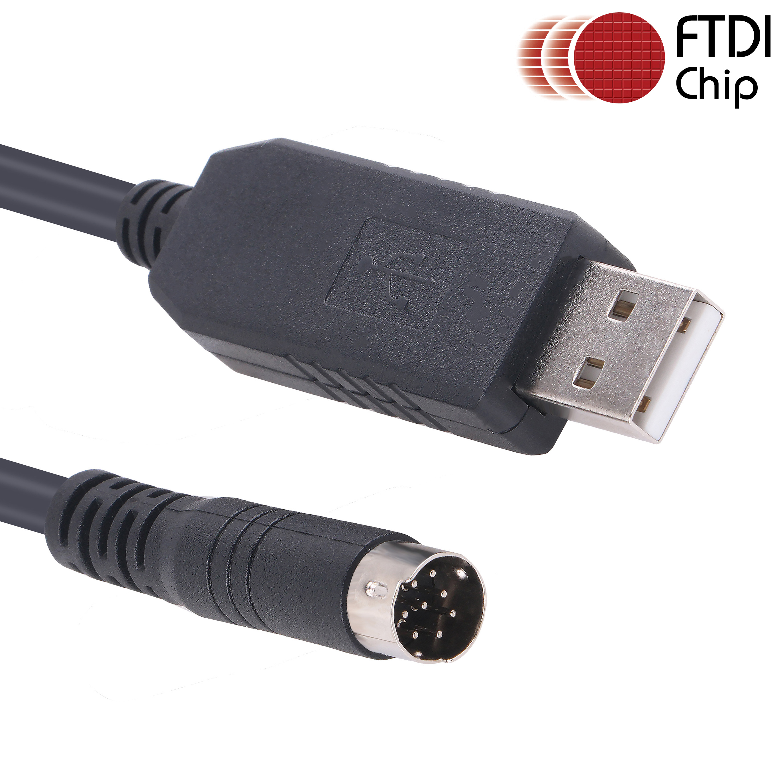 PLC Micrologix Cable,USB Interface Compatible PLC Micrologix 1000 1200 1400 Series with USB-1761-CBL-PM02 8 Pin Round Aapater
