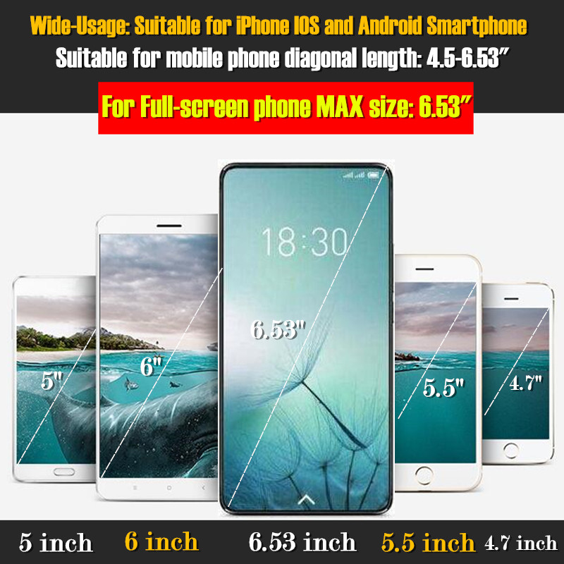 Virtual Reality VR Glasses IMAX Huge Screen 3D Glasses Google Cardboard Box VR Headset for 4.5-6.53 Phone,Support Game Joystick. 