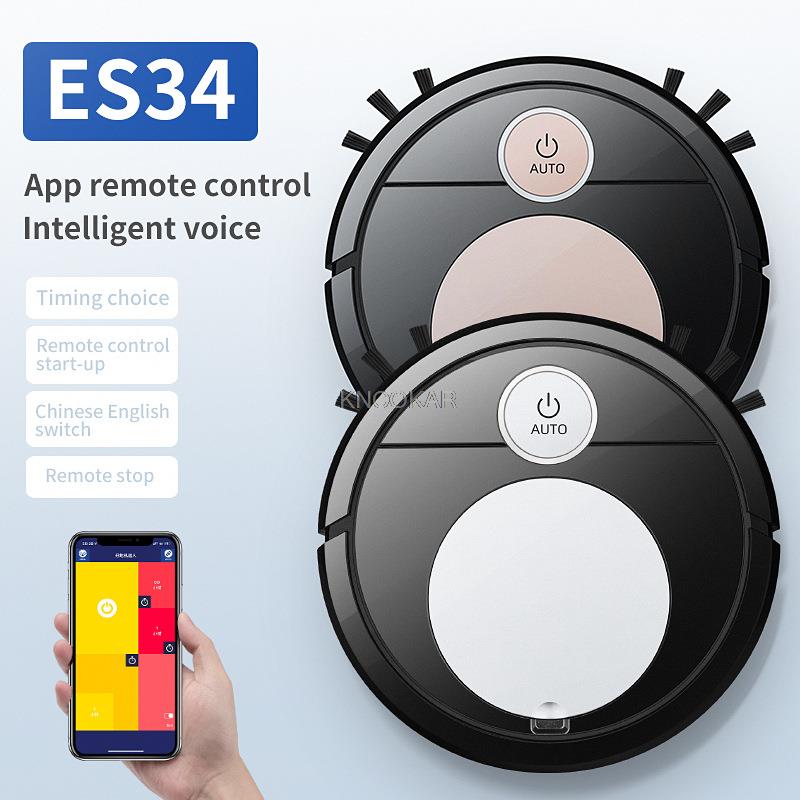 ES34 Home Intelligent Sweeping Robot Voice Remote Control APP Automatically Touch TThree-In-One Vacuum Cleaner Lazy Cleaner-gold. 