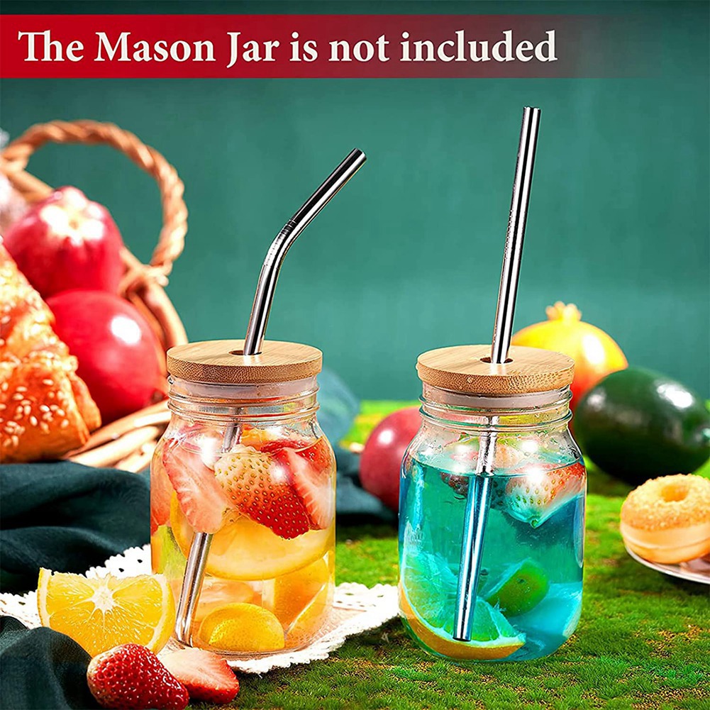 Reusable Bamboo Jar Lids 70mm Mason With Straw Hole For Wide Mouth 非常に高い品質