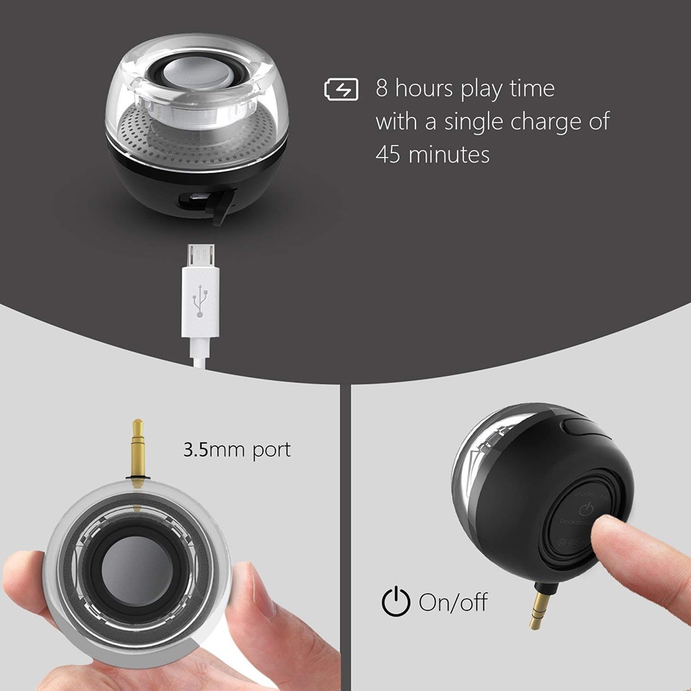 Mini Smartphone 3.5mm Aux Speaker Leadsound F10 Portable Stereo 3.5 Plug speaker for ios android windows cellphone PC TC devices. 